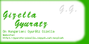 gizella gyuratz business card